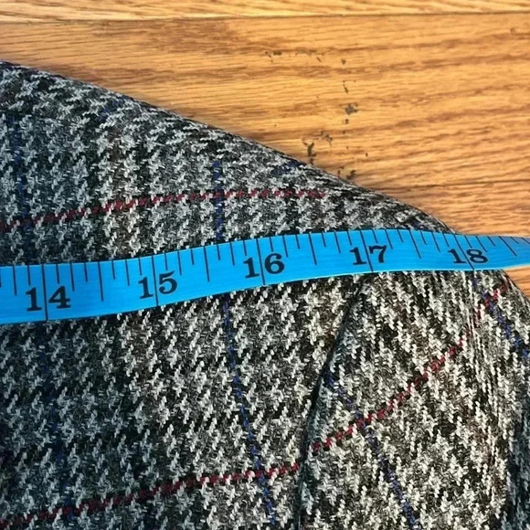 [45Tall]Paul Stuart Tweed Plaid Wool  Blazer Sport Coat - Picture 10 of 13